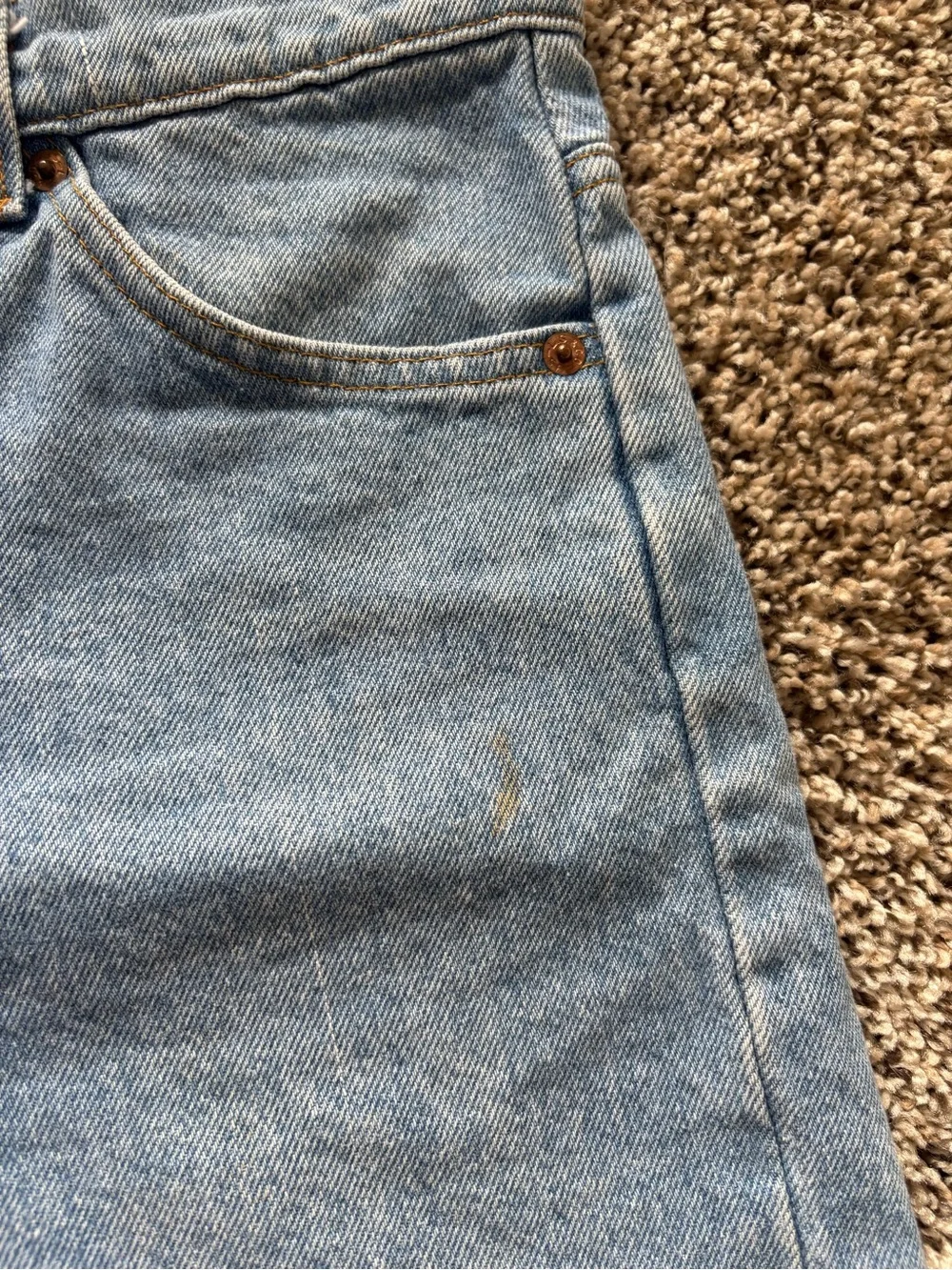 Vintage Levi's 505 light wash denim shorts